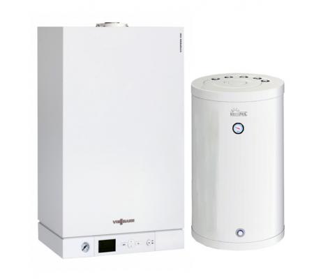 Комплект котёл с бойлером VIESSMANN Vitopend 100-W 29,9 кВт + Kospel VSWK 140 (л)