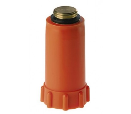 Заглушка тестовая в трубу, резьба из латуни, красная 1/2 арт.140RO12, REMER