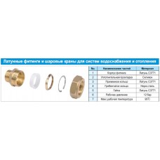 Lavita кран шаровой 20*3/4 Lavita кран шаровой 20*3/4