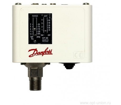Danfoss Реле давления KPI 35, настройка 0,2...8 бар (диф. 0,5-2,0 бар), G 1/4