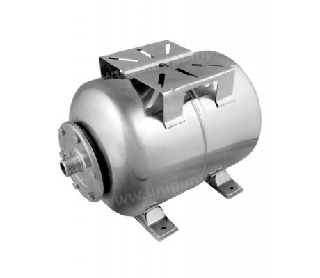 Бак мембранный для водоснабжения 24л, гориз., нерж., мембрана EPDM 85109, UNIPUMP