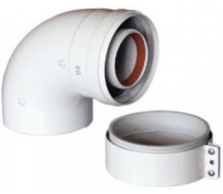 Baxi HT Коаксиальнаый отвод 80/125 90 град.