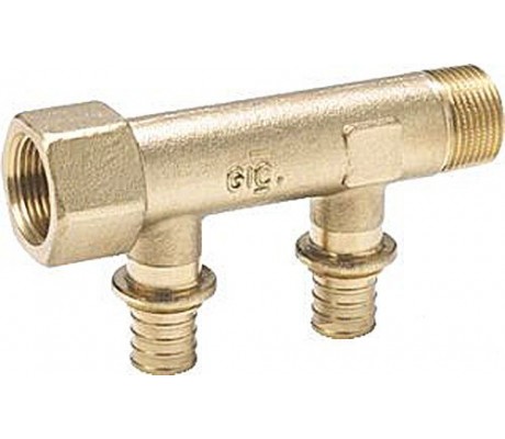 Коллектор распределительный на две трубы R/Rp 3/4-16 RAUTITAN 137303-002 Rehau